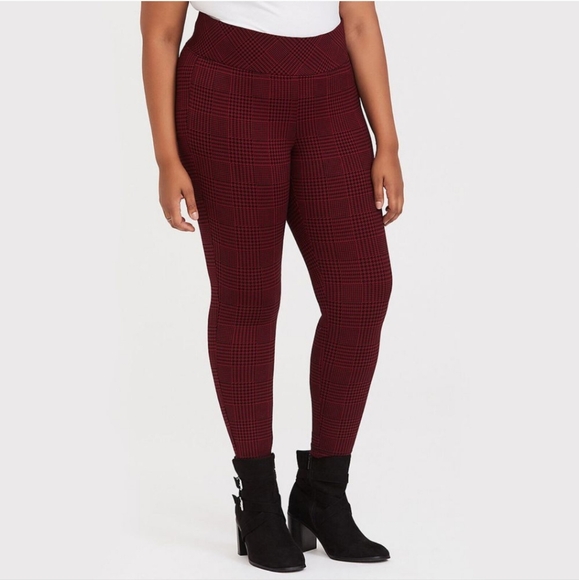 NWT Torrid Red Black Plaid Pants Size 3X - Picture 1 of 8